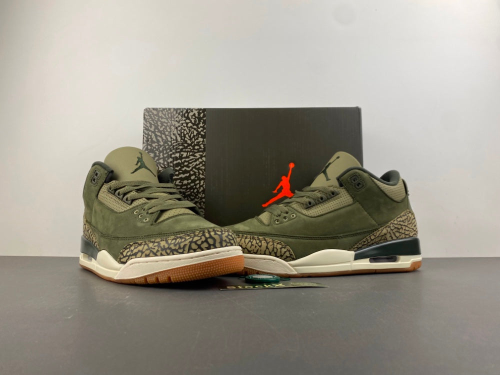 Air Jordan 3 Family Affair Olive Green Sneaker For Jordan Collectors Iconic Silhouette Edition