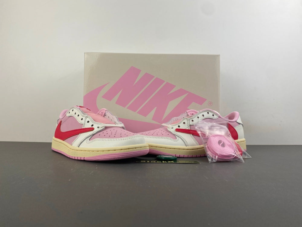Travis Scott X Air Jordan 1 Low Shy Pink Reverse Swoosh Sneaker For Sneakerheads Worldwide