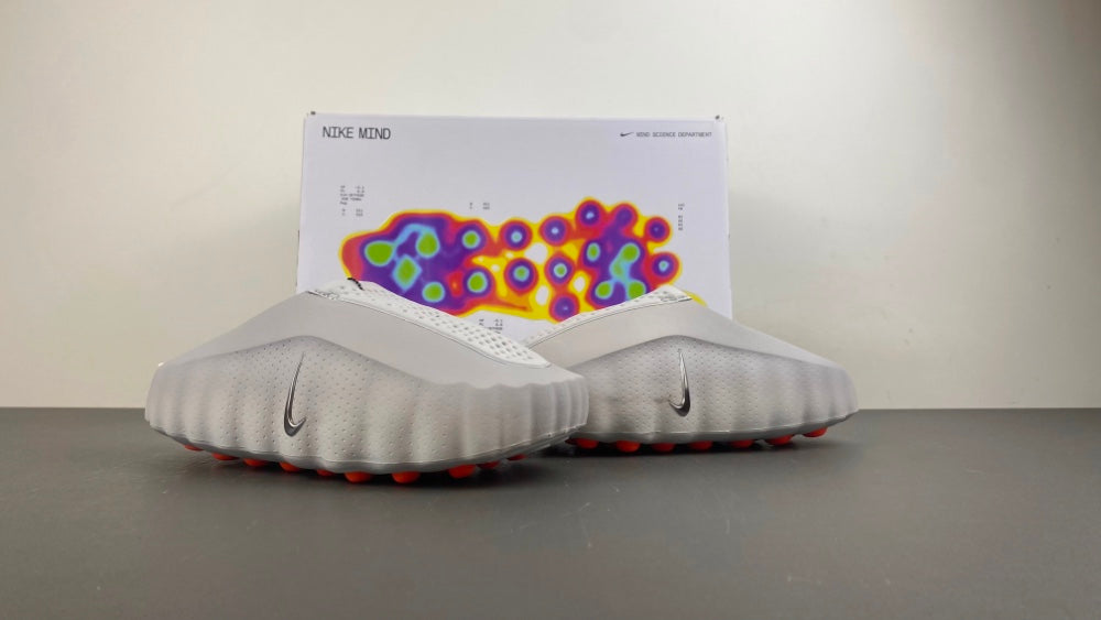 Nike Mind 001 "Sail" Massage Slippers, White/Grey, Style Code HQ4307-003
